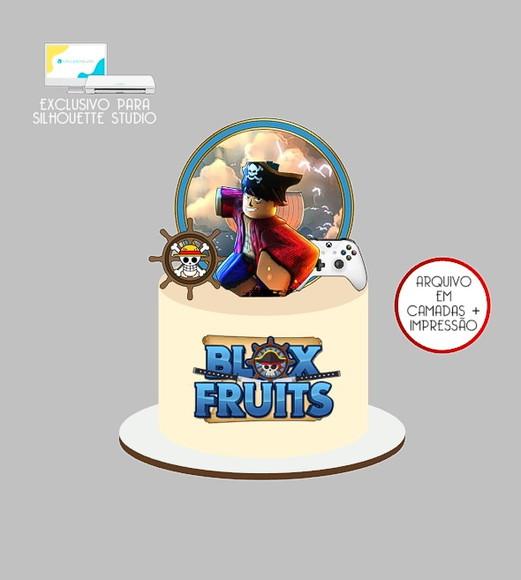 2062 - Arquivo Topo de Bolo Blox Fruits One Piece