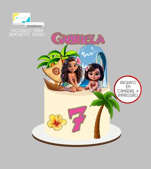 2065 - Arquivo Topo de Bolo Moana Baby