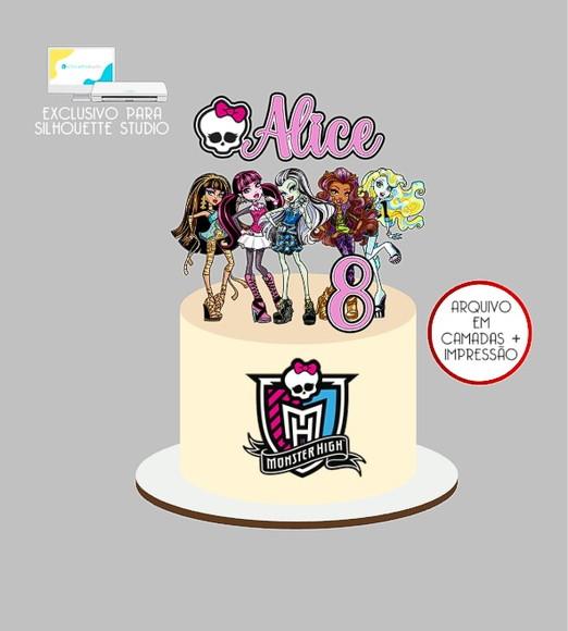 2073 - Arquivo Topo de Bolo Monster High