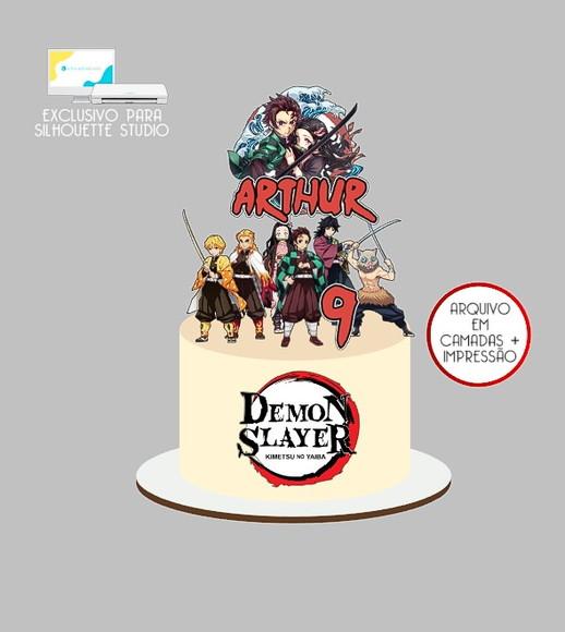 2127 - Arquivo Topo de Bolo Demon Slayer