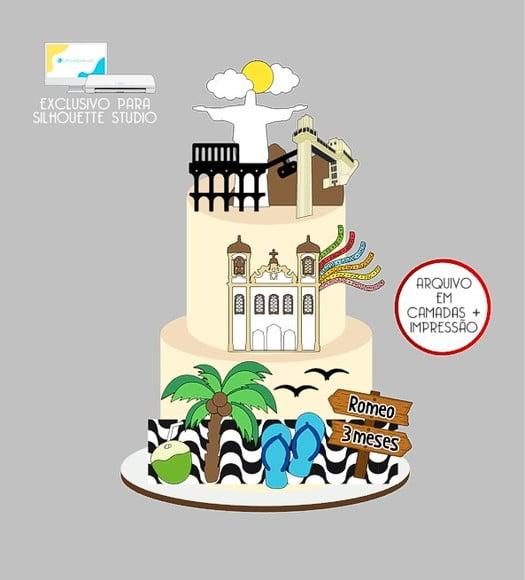 2135 - Arquivo Topo de Bolo Salvador e Rio de Janeiro
