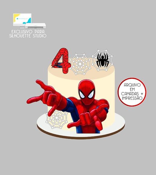 2174 - Arquivo Topo de Bolo Homem Aranha