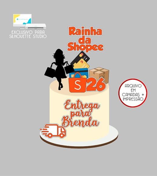 2214 - Arquivo Topo de Bolo Compras Rainha da Shopee