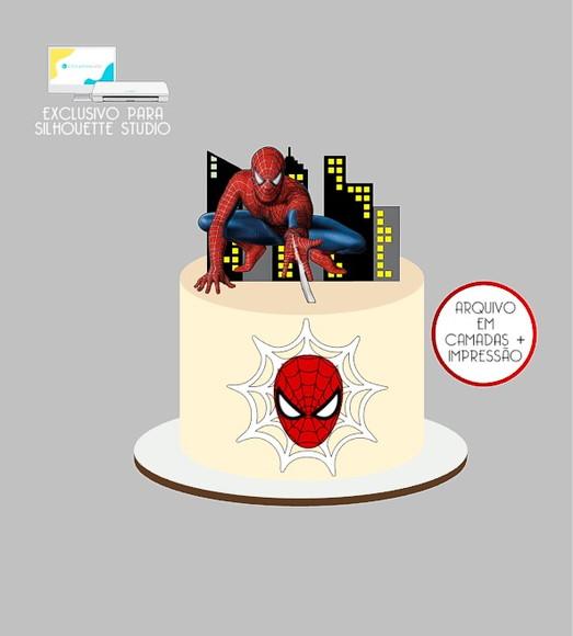 2230 - Arquivo Topo de Bolo Homem Aranha