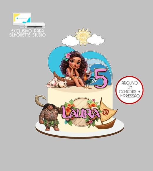 2241 - Arquivo Topo de Bolo Moana
