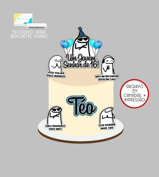 2275 - Arquivo Topo de Bolo Bento Flork Um Jovem Senhor