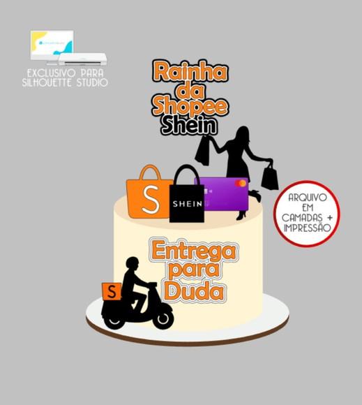 2273 - Arquivo Topo de Bolo Compras Shopee Shein