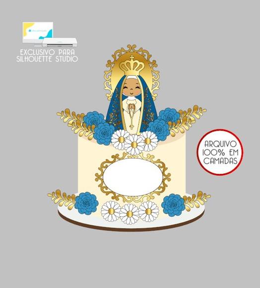 2300 - Arquivo Topo de Bolo Maria Nossa Senhora