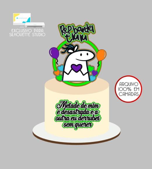 2446 - Arquivo Topo de Bolo Bento Flork Rep Bardei Tiu Iu