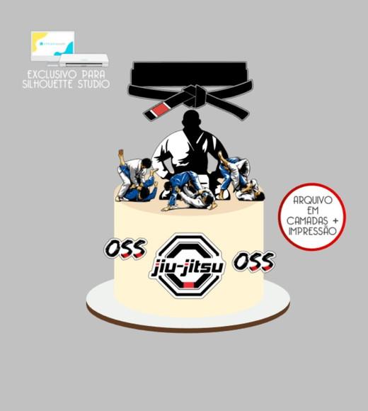 2459- Arquivo Topo de Bolo Jiu-jitsu Oss