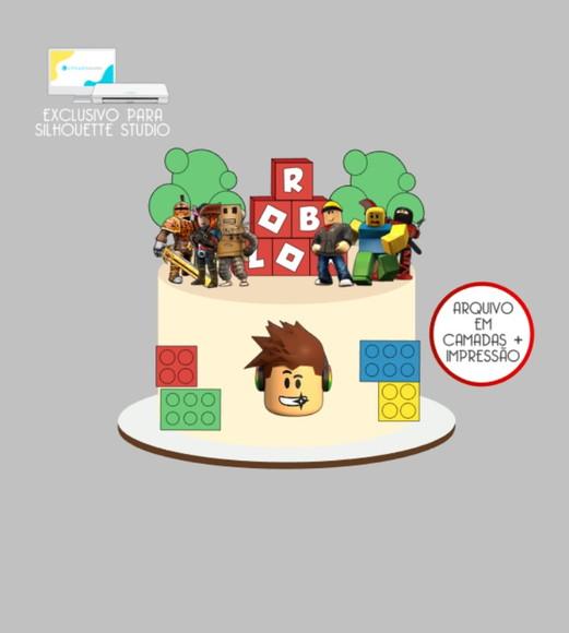 2466 - Arquivo Topo de Bolo Roblox