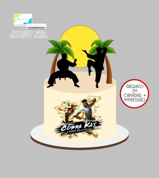 2471 - Arquivo Topo de Bolo Cobra Kai