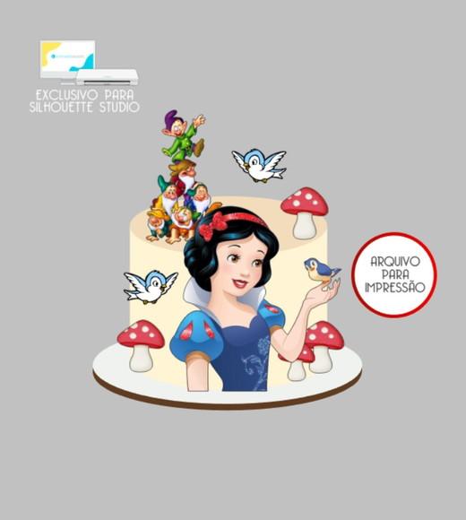 2476 - Arquivo Topo de Bolo a Branca de Neve e os Sete Anões