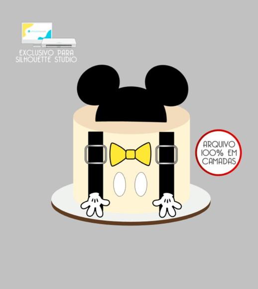 2516 - Arquivo Topo de Bolo Mickey Mouse