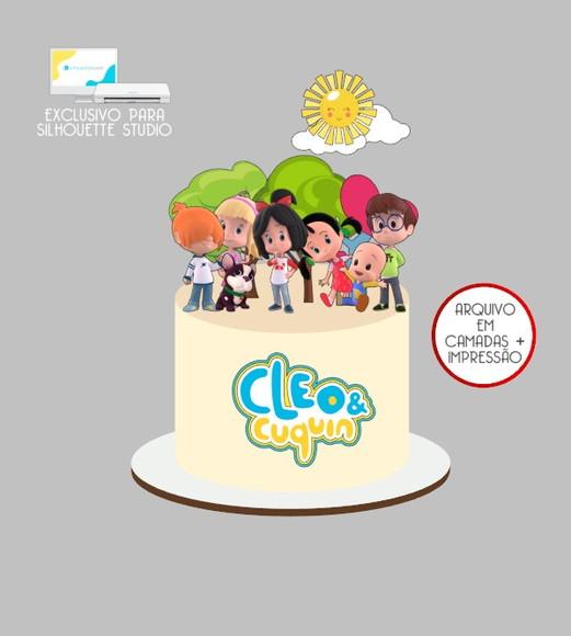 2533 - Arquivo Topo de Bolo Cleo e Cuquin
