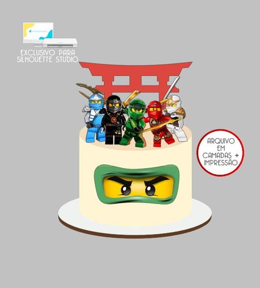 2541 - Arquivo Topo de Bolo Lego Ninjago