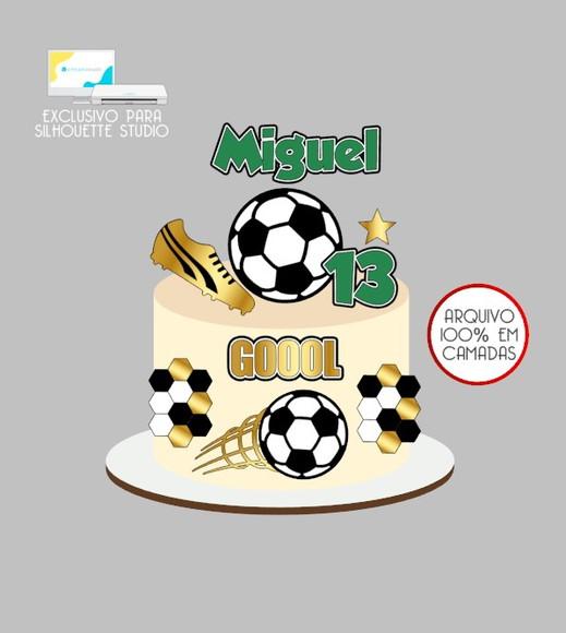 2551 - Arquivo Topo de Bolo Futebol