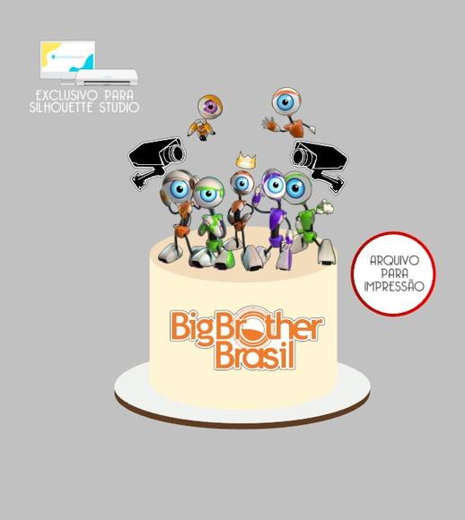 2556 - Arquivo Topo de Bolo Big Brother Brasil