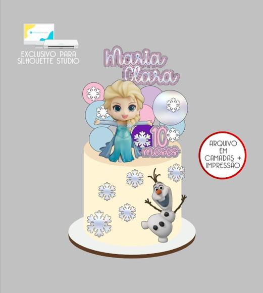 2641 - Arquivo Topo de Bolo Frozen Baby