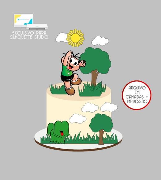 2685 - Arquivo Topo de Bolo Cebolinha