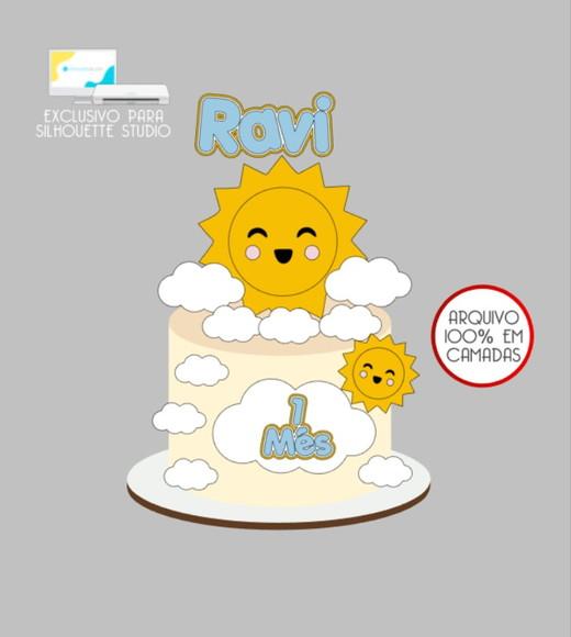 2712 - Arquivo Topo de Bolo Raio de Sol