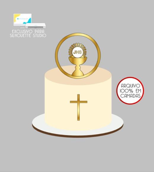 2715 - Arquivo Topo de Bolo Primeira Eucaristia