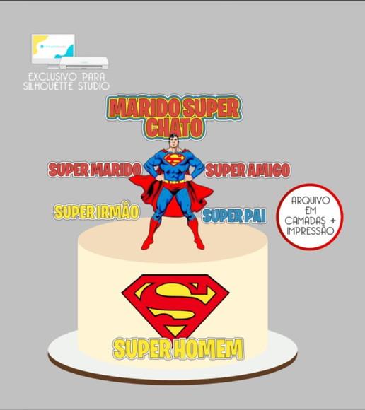 2806 - Arquivo Topo de Bolo Super Homem