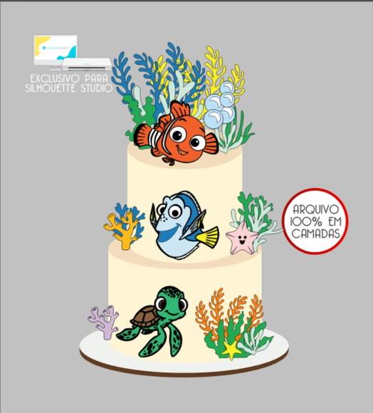 2808 - Arquivo Topo de Bolo Procurando Nemo