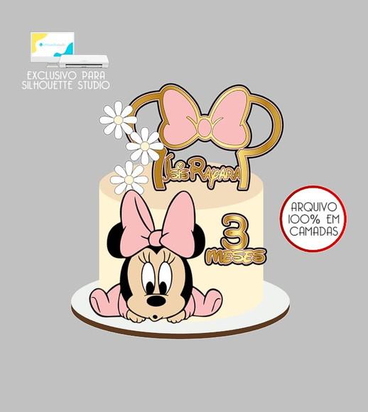 284 - Arquivo Topo de Bolo Minnie Baby