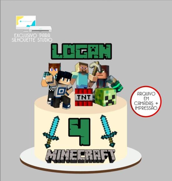 2867 - Arquivo Topo de Bolo Minecraft