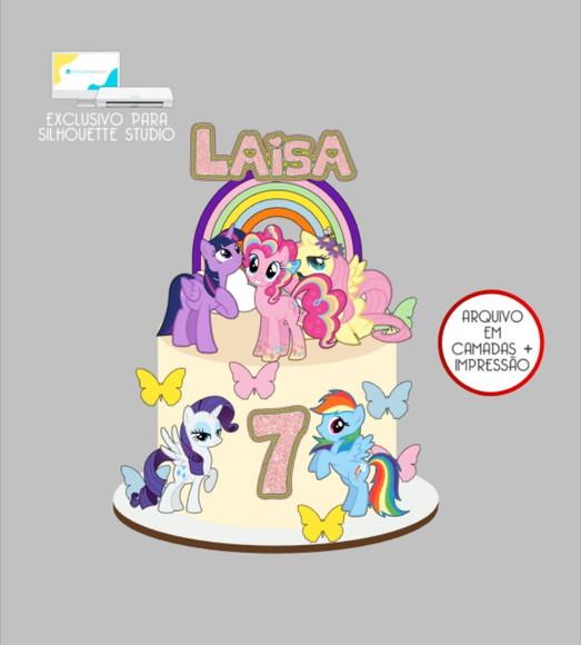 2863 - Arquivo Topo de Bolo My Little Pony