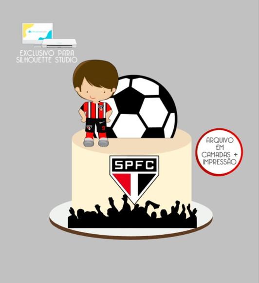 2899 - Arquivo Topo de Bolo São Paulo Menino Jogador