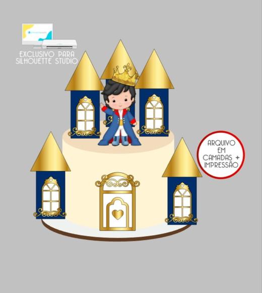 2918 - Arquivo Topo de Bolo o Pequeno Príncipe Castelos 3d