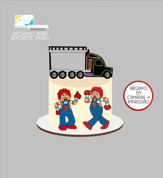 2927 - Arquivo Topo de Bolo Carreta Furacão Fofão