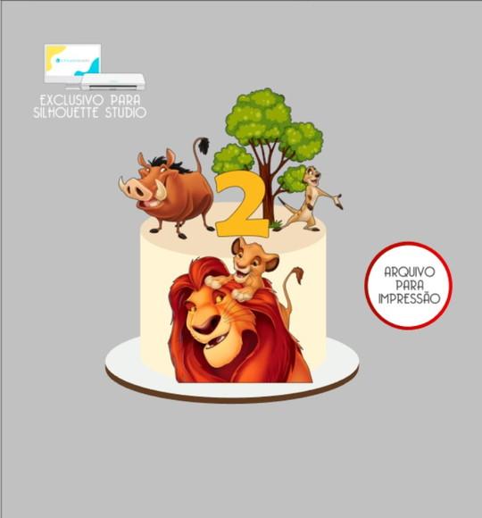2931 - Arquivo Topo de Bolo o Rei Leão Simba