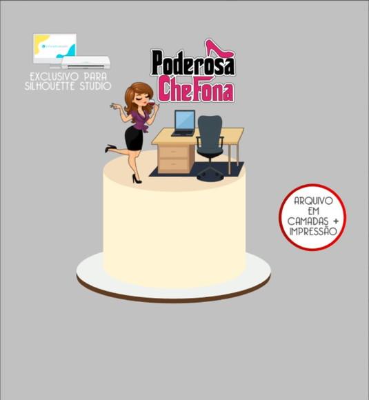 2939 - Arquivo Topo de Bolo Poderosa Chefona