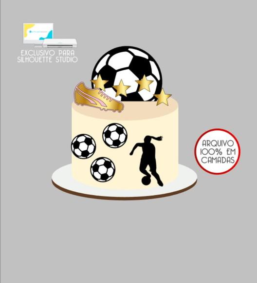 2948 - Arquivo Topo de Bolo Futebol Feminino