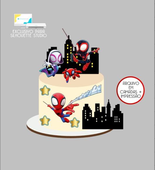 2974 - Arquivo Topo de Bolo Spidey Homem Aranha