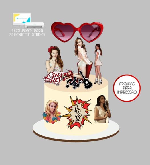 2977 - Arquivo Topo de Bolo Lana Del Rey