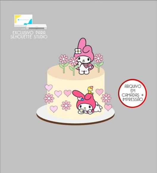 3065 - Arquivo Topo de Bolo My Melody