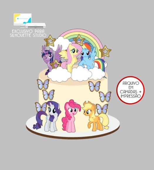 3116 - Arquivo Topo de Bolo My Little Pony