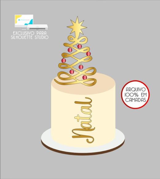3123 - Arquivo Topo de Bolo Árvore de Natal