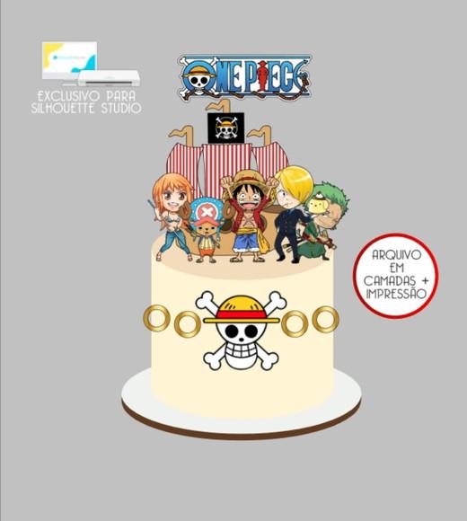 3182 - Arquivo Topo de Bolo One Piece Baby
