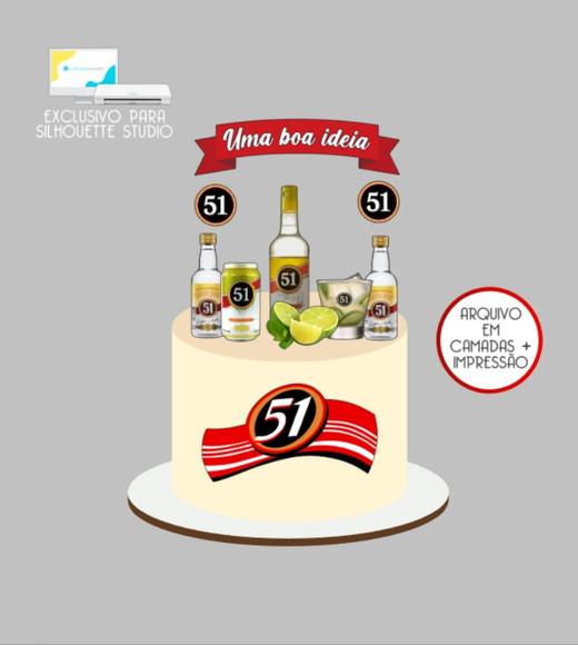 3247 - Arquivo Topo de Bolo Boteco Cachaça 51