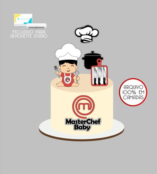 3267 - Arquivo Topo de Bolo Masterchef Baby