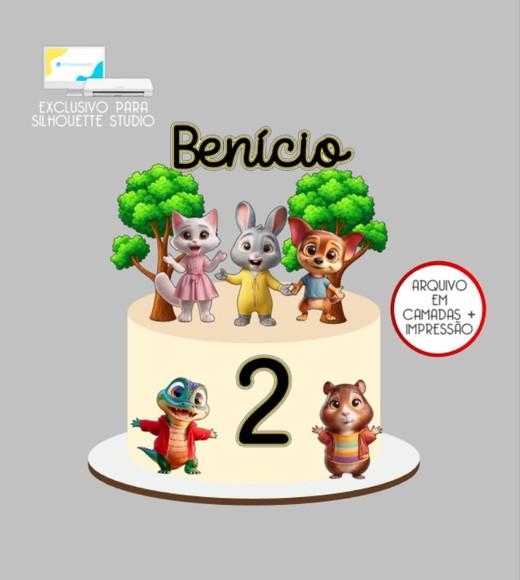3269 - Arquivo Topo de Bolo Bixulinhos
