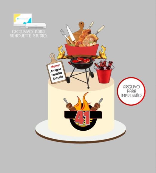 3309 - Arquivo Topo de Bolo Boteco Churrasco