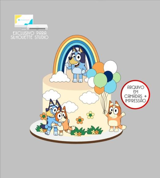 3315 - Arquivo Topo de Bolo Bluey