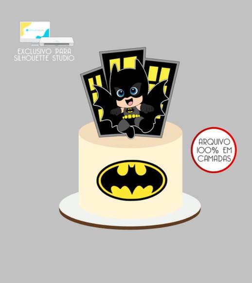 3332 - Arquivo Topo de Bolo Batman Baby
