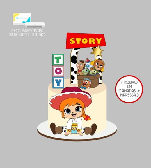 3335 - Arquivo Topo de Bolo Jessie Toy Story Baby
